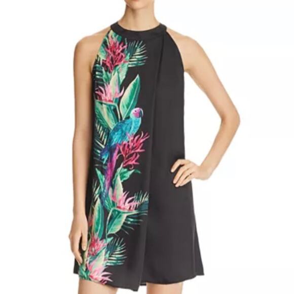 Tommy Bahama Tropical Print Black‎ Mini Dress Paradiso Parrots Women’s Size S - Picture 16 of 16